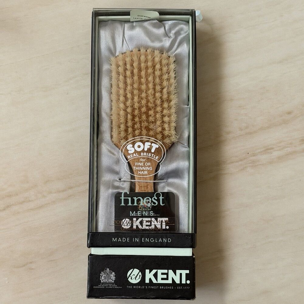 Kent OS11 Men’s Finest Soft Bristle Hairbrush for Fine/Thin Hair England Royal